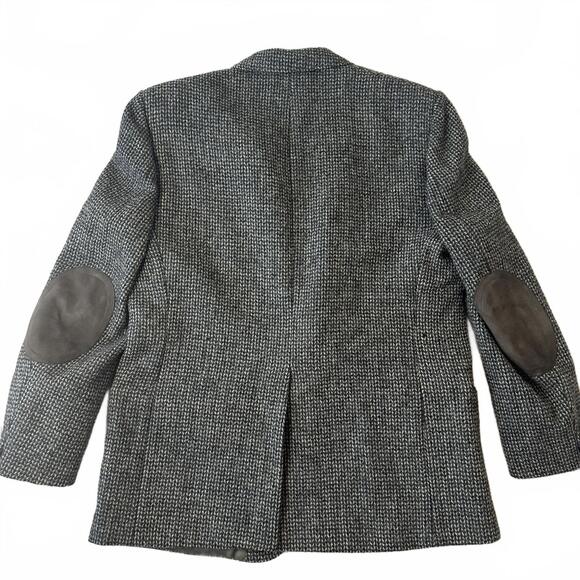 VTG Harris Tweed 100% Wool Tweed Herringbone Grey Men’s Jacket Blazer - XL? - Picture 5 of 10